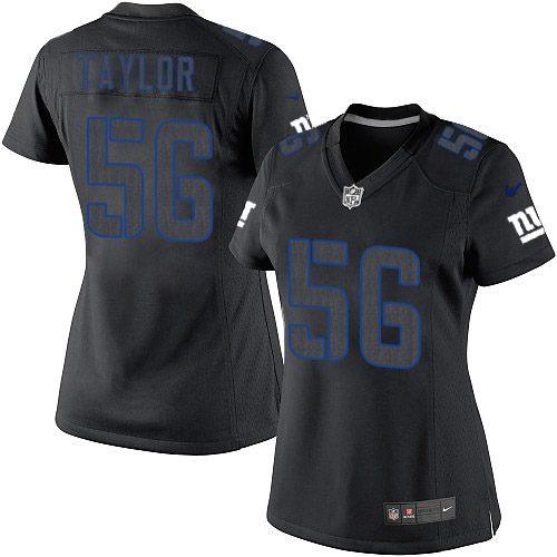 Nike Giants #56 Lawrence Taylor Black Impact Women's Stitched NFL Limited Jersey Nike Giants #56 Lawrence Taylor Black Impact Women's Stitched NFL Limited Jersey