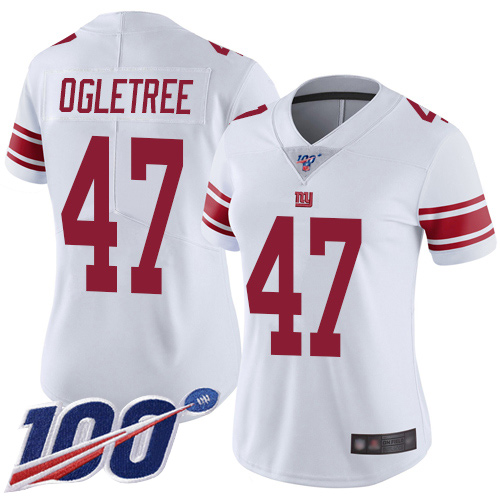 Nike Giants #47 Alec Ogletree White Women's Stitched NFL 100th Season Vapor Limited Jersey Nike Giants #47 Alec Ogletree White Women's Stitched NFL 100th Season Vapor Limited Jersey