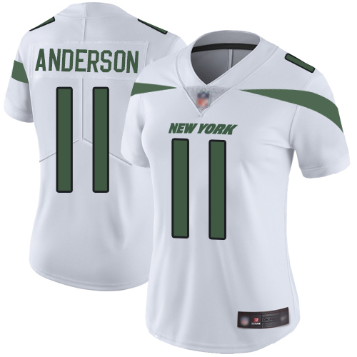 Nike Jets #11 Robby Anderson White Women's Stitched NFL Vapor Untouchable Limited Jersey Nike Jets #11 Robby Anderson White Women's Stitched NFL Vapor Untouchable Limited Jersey