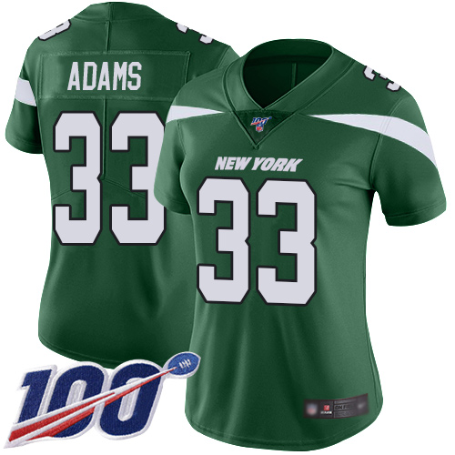 Nike Jets #33 Jamal Adams Green Team Color Women's Stitched NFL 100th Season Vapor Limited Jersey Nike Jets #33 Jamal Adams Green Team Color Women's Stitched NFL 100th Season Vapor Limited Jersey