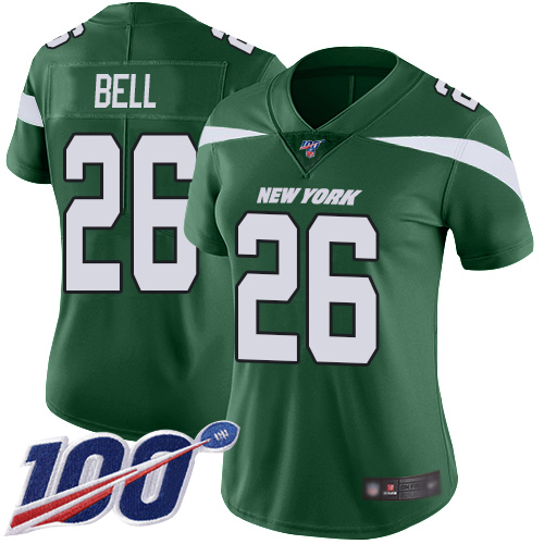 Nike Jets #26 Le'Veon Bell Green Team Color Women's Stitched NFL 100th Season Vapor Limited Jersey Nike Jets #26 Le'Veon Bell Green Team Color Women's Stitched NFL 100th Season Vapor Limited Jersey