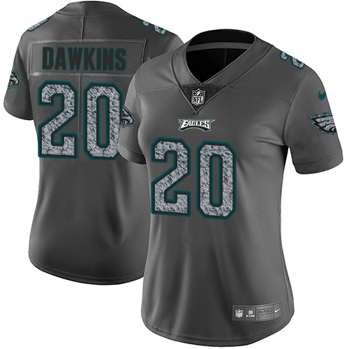 Nike Eagles #20 Brian Dawkins Gray Static Women's Stitched NFL Vapor Untouchable Limited Jersey Nike Eagles #20 Brian Dawkins Gray Static Women's Stitched NFL Vapor Untouchable Limited Jersey