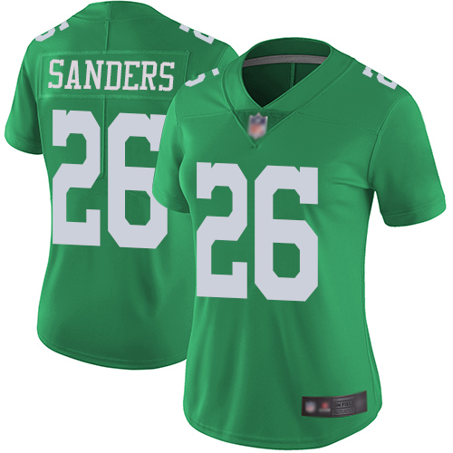 Nike Eagles #26 Miles Sanders Green Women's Stitched NFL Limited Rush Jersey Nike Eagles #26 Miles Sanders Green Women's Stitched NFL Limited Rush Jersey