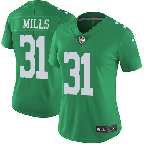 Nike Eagles #31 Jalen Mills Green Women's Stitched NFL Limited Rush Jersey Nike Eagles #31 Jalen Mills Green Women's Stitched NFL Limited Rush Jersey
