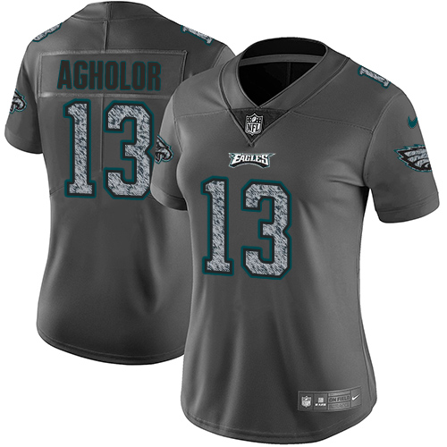 Nike Eagles #13 Nelson Agholor Gray Static Women's Stitched NFL Vapor Untouchable Limited Jersey Nike Eagles #13 Nelson Agholor Gray Static Women's Stitched NFL Vapor Untouchable Limited Jersey
