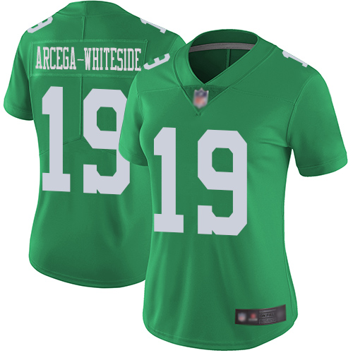 Nike Eagles #19 JJ Arcega-Whiteside Green Women's Stitched NFL Limited Rush Jersey Nike Eagles #19 JJ Arcega-Whiteside Green Women's Stitched NFL Limited Rush Jersey