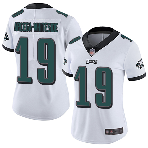 Nike Eagles #19 JJ Arcega-Whiteside White Women's Stitched NFL Vapor Untouchable Limited Jersey Nike Eagles #19 JJ Arcega-Whiteside White Women's Stitched NFL Vapor Untouchable Limited Jersey