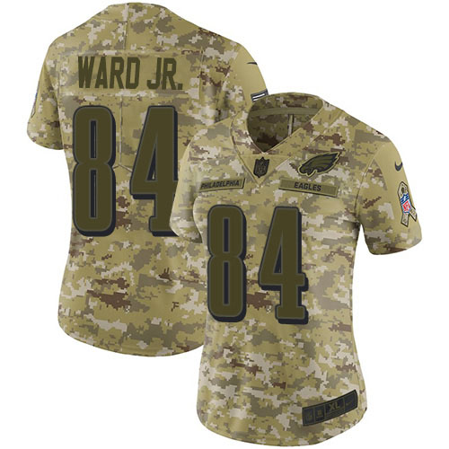 Nike Eagles #84 Greg Ward Jr. Camo Women's Stitched NFL Limited 2018 Salute To Service Jersey Nike Eagles #84 Greg Ward Jr. Camo Women's Stitched NFL Limited 2018 Salute To Service Jersey