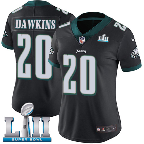 Nike Eagles #20 Brian Dawkins Black Alternate Super Bowl LII Women's Stitched NFL Vapor Untouchable Limited Jersey Nike Eagles #20 Brian Dawkins Black Alternate Super Bowl LII Women's Stitched NFL Vapor Untouchable Limited Jersey