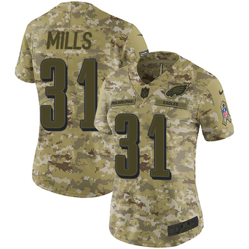 Nike Eagles #31 Jalen Mills Camo Women's Stitched NFL Limited 2018 Salute to Service Jersey Nike Eagles #31 Jalen Mills Camo Women's Stitched NFL Limited 2018 Salute to Service Jersey