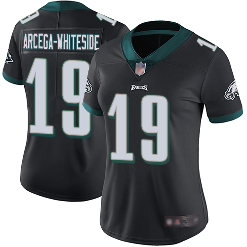 Nike Eagles #19 JJ Arcega-Whiteside Black Alternate Women's Stitched NFL Vapor Untouchable Limited Jersey Nike Eagles #19 JJ Arcega-Whiteside Black Alternate Women's Stitched NFL Vapor Untouchable Limited Jersey