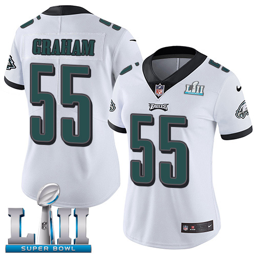 Nike Eagles #55 Brandon Graham White Super Bowl LII Women's Stitched NFL Vapor Untouchable Limited Jersey Nike Eagles #55 Brandon Graham White Super Bowl LII Women's Stitched NFL Vapor Untouchable Limited Jersey