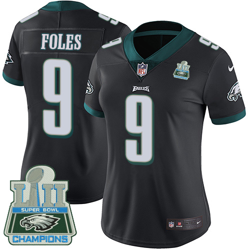 Nike Eagles #9 Nick Foles Black Alternate Super Bowl LII Champions Women's Stitched NFL Vapor Untouchable Limited Jersey Nike Eagles #9 Nick Foles Black Alternate Super Bowl LII Champions Women's Stitched NFL Vapor Untouchable Limited Jersey