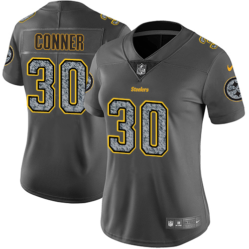 Nike Steelers #30 James Conner Gray Static Women's Stitched NFL Vapor Untouchable Limited Jersey Nike Steelers #30 James Conner Gray Static Women's Stitched NFL Vapor Untouchable Limited Jersey