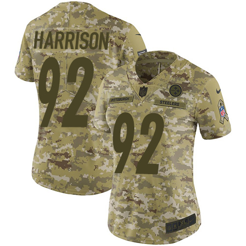 Nike Steelers #92 James Harrison Camo Women's Stitched NFL Limited 2018 Salute to Service Jersey Nike Steelers #92 James Harrison Camo Women's Stitched NFL Limited 2018 Salute to Service Jersey