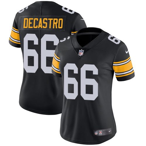 Nike Steelers #66 David DeCastro Black Alternate Women's Stitched NFL Vapor Untouchable Limited Jersey Nike Steelers #66 David DeCastro Black Alternate Women's Stitched NFL Vapor Untouchable Limited Jersey