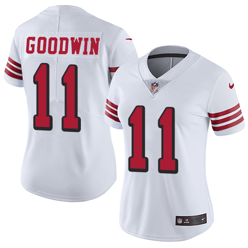 Nike 49ers #11 Marquise Goodwin White Rush Women's Stitched NFL Vapor Untouchable Limited Jersey Nike 49ers #11 Marquise Goodwin White Rush Women's Stitched NFL Vapor Untouchable Limited Jersey