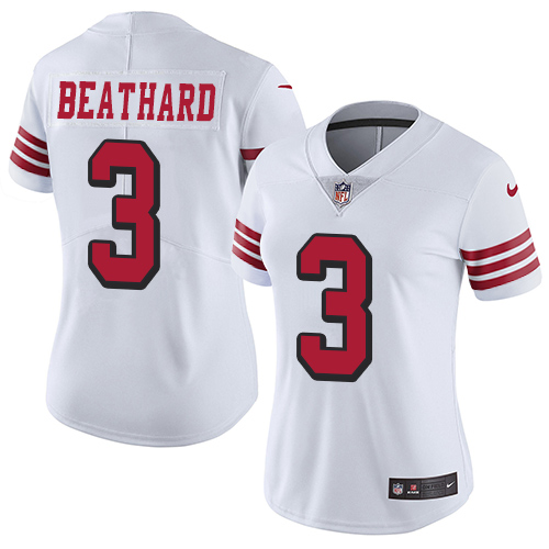 Nike 49ers #3 C.J. Beathard White Rush Women's Stitched NFL Vapor Untouchable Limited Jersey Nike 49ers #3 C.J. Beathard White Rush Women's Stitched NFL Vapor Untouchable Limited Jersey