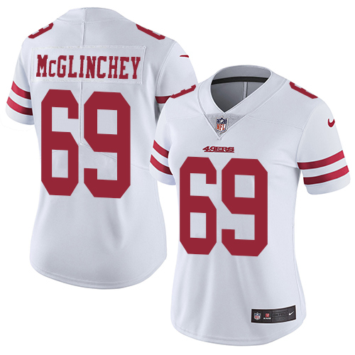 Nike 49ers #69 Mike McGlinchey White Women's Stitched NFL Vapor Untouchable Limited Jersey Nike 49ers #69 Mike McGlinchey White Women's Stitched NFL Vapor Untouchable Limited Jersey