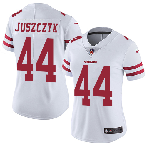 Nike 49ers #44 Kyle Juszczyk White Women's Stitched NFL Vapor Untouchable Limited Jersey Nike 49ers #44 Kyle Juszczyk White Women's Stitched NFL Vapor Untouchable Limited Jersey