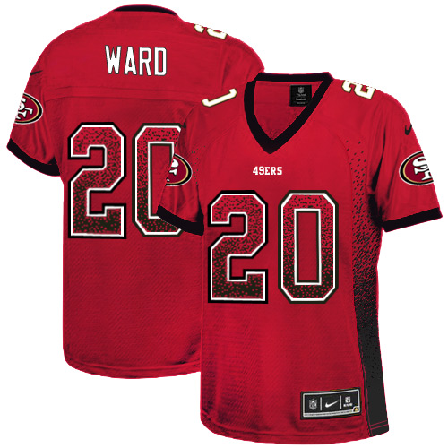 Nike 49ers #20 Jimmie Ward Red Team Color Women's Stitched NFL Elite Drift Fashion Jersey Nike 49ers #20 Jimmie Ward Red Team Color Women's Stitched NFL Elite Drift Fashion Jersey