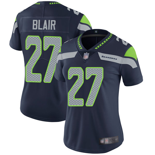 Nike Seahawks #27 Marquise Blair Steel Blue Team Color Women's Stitched NFL Vapor Untouchable Limited Jersey Nike Seahawks #27 Marquise Blair Steel Blue Team Color Women's Stitched NFL Vapor Untouchable Limited Jersey