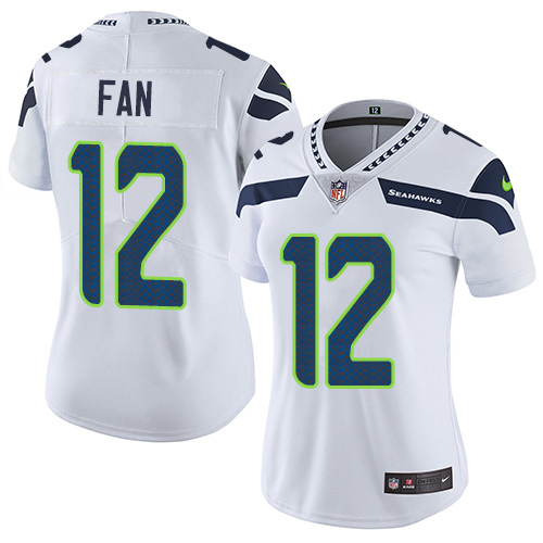 Nike Seahawks #12 Fan White Women's Stitched NFL Vapor Untouchable Limited Jersey Nike Seahawks #12 Fan White Women's Stitched NFL Vapor Untouchable Limited Jersey