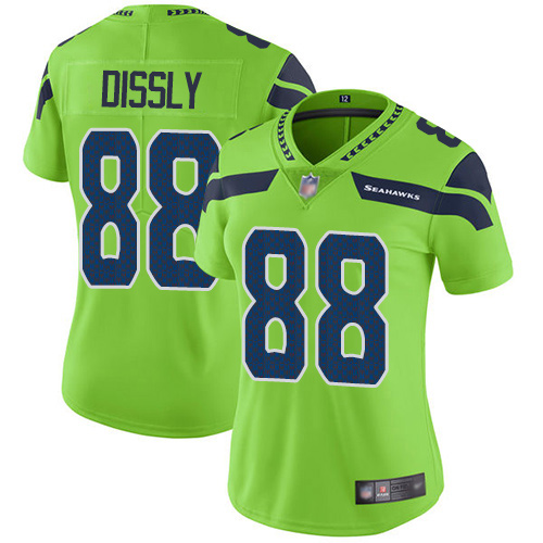 Nike Seahawks #88 Will Dissly Green Women's Stitched NFL Limited Rush Jersey Nike Seahawks #88 Will Dissly Green Women's Stitched NFL Limited Rush Jersey