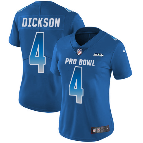 Nike Seahawks #4 Michael Dickson Royal Women's Stitched NFL Limited NFC 2019 Pro Bowl Jersey Nike Seahawks #4 Michael Dickson Royal Women's Stitched NFL Limited NFC 2019 Pro Bowl Jersey