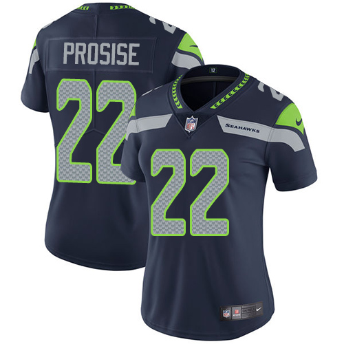 Nike Seahawks #22 C. J. Prosise Steel Blue Team Color Women's Stitched NFL Vapor Untouchable Limited Jersey Nike Seahawks #22 C. J. Prosise Steel Blue Team Color Women's Stitched NFL Vapor Untouchable Limited Jersey
