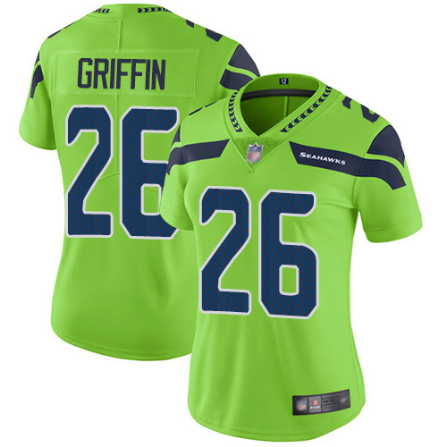 Nike Seahawks #26 Shaquem Griffin Green Women's Stitched NFL Limited Rush Jersey Nike Seahawks #26 Shaquem Griffin Green Women's Stitched NFL Limited Rush Jersey