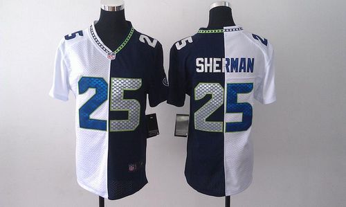 Nike Seahawks #25 Richard Sherman Steel Blue/White Women's Stitched NFL Elite Split Jersey Nike Seahawks #25 Richard Sherman Steel Blue/White Women's Stitched NFL Elite Split Jersey