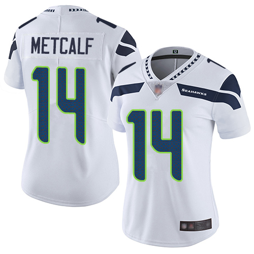 Nike Seahawks #14 D.K. Metcalf White Women's Stitched NFL Vapor Untouchable Limited Jersey Nike Seahawks #14 D.K. Metcalf White Women's Stitched NFL Vapor Untouchable Limited Jersey