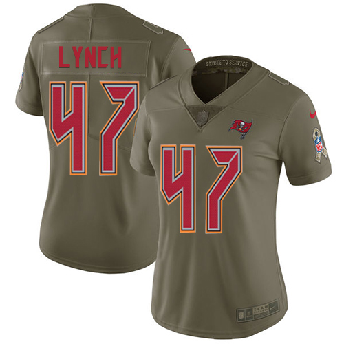 Nike Buccaneers #47 John Lynch Olive Women's Stitched NFL Limited 2017 Salute to Service Jersey Nike Buccaneers #47 John Lynch Olive Women's Stitched NFL Limited 2017 Salute to Service Jersey