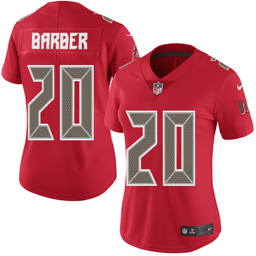 Nike Buccaneers #20 Ronde Barber Red Women's Stitched NFL Limited Rush Jersey Nike Buccaneers #20 Ronde Barber Red Women's Stitched NFL Limited Rush Jersey
