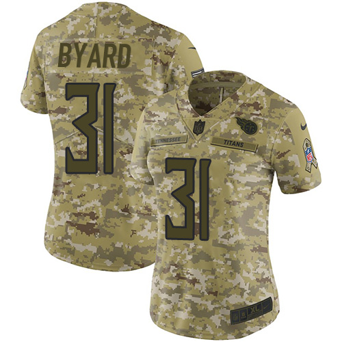 Nike Titans #31 Kevin Byard Camo Women's Stitched NFL Limited 2018 Salute to Service Jersey Nike Titans #31 Kevin Byard Camo Women's Stitched NFL Limited 2018 Salute to Service Jersey