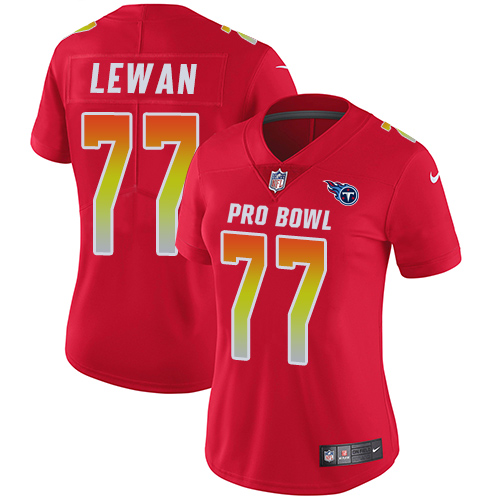 Nike Titans #77 Taylor Lewan Red Women's Stitched NFL Limited AFC 2019 Pro Bowl Jersey Nike Titans #77 Taylor Lewan Red Women's Stitched NFL Limited AFC 2019 Pro Bowl Jersey