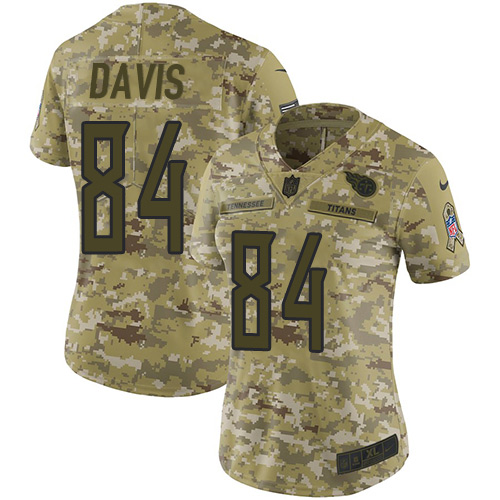 Nike Titans #84 Corey Davis Camo Women's Stitched NFL Limited 2018 Salute to Service Jersey Nike Titans #84 Corey Davis Camo Women's Stitched NFL Limited 2018 Salute to Service Jersey