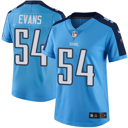 Nike Titans #54 Rashaan Evans Light Blue Women's Stitched NFL Limited Rush Jersey Nike Titans #54 Rashaan Evans Light Blue Women's Stitched NFL Limited Rush Jersey