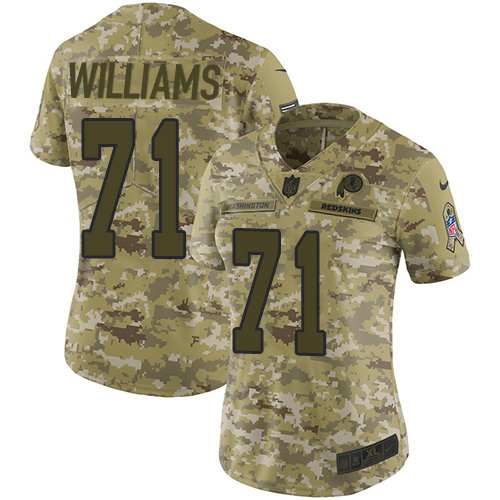 Nike Redskins #71 Trent Williams Camo Women's Stitched NFL Limited 2018 Salute to Service Jersey Nike Redskins #71 Trent Williams Camo Women's Stitched NFL Limited 2018 Salute to Service Jersey