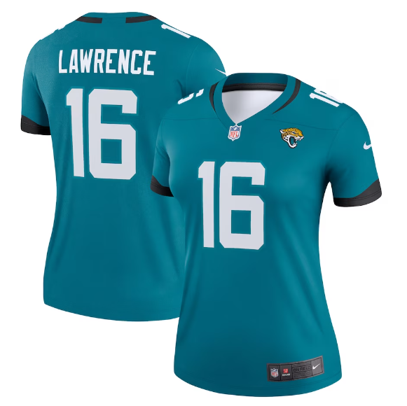 Jaguars #16 Trevor Lawrence Teal Blue Women's Stitched Vapor Jersey Jaguars #16 Trevor Lawrence Teal Blue Women's Stitched Vapor Jersey