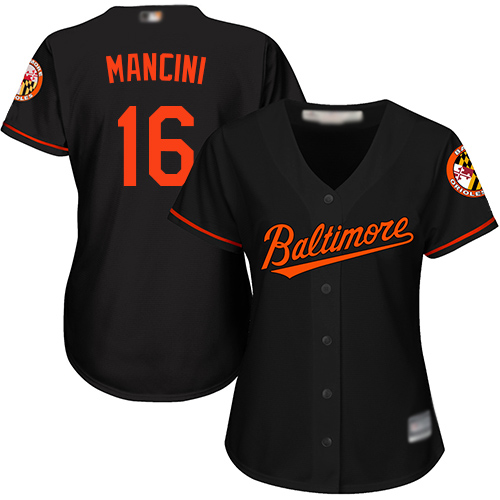 Orioles #16 Trey Mancini Black Women's Alternate Stitched MLB Jersey Orioles #16 Trey Mancini Black Women's Alternate Stitched MLB Jersey