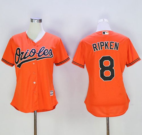 Orioles #8 Cal Ripken Orange Women's Alternate Stitched MLB Jersey Orioles #8 Cal Ripken Orange Women's Alternate Stitched MLB Jersey