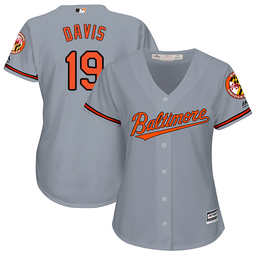 Orioles #19 Chris Davis Grey Road Women's Stitched MLB Jersey Orioles #19 Chris Davis Grey Road Women's Stitched MLB Jersey