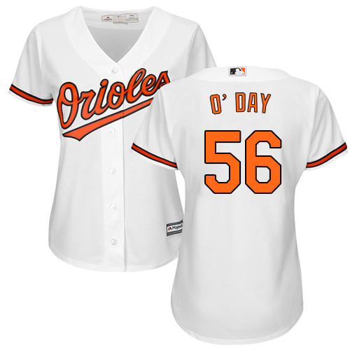 Orioles #56 Darren O'Day White Home Women's Stitched MLB Jersey Orioles #56 Darren O'Day White Home Women's Stitched MLB Jersey