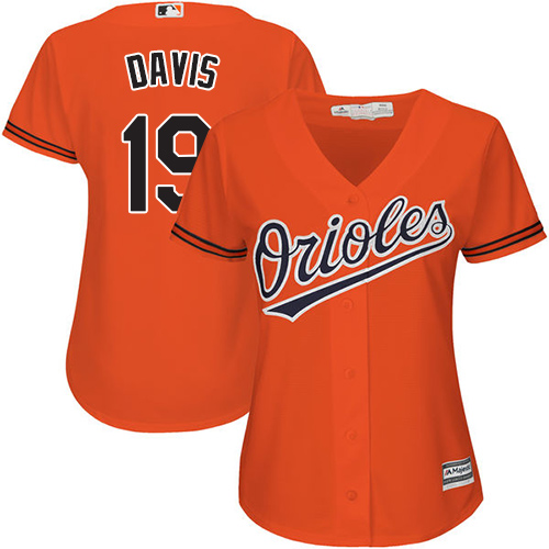 Orioles #19 Chris Davis Orange Alternate Women's Stitched MLB Jersey Orioles #19 Chris Davis Orange Alternate Women's Stitched MLB Jersey