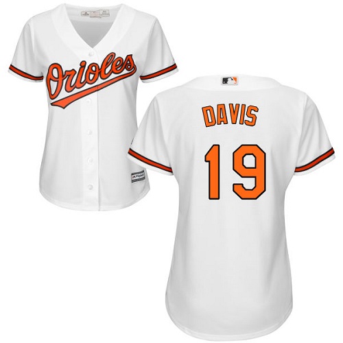 Orioles #19 Chris Davis White Home Women's Stitched MLB Jersey Orioles #19 Chris Davis White Home Women's Stitched MLB Jersey
