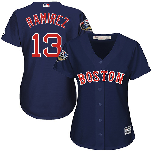 Red Sox #13 Hanley Ramirez Navy Blue Alternate 2018 World Series Women's Stitched MLB Jersey Red Sox #13 Hanley Ramirez Navy Blue Alternate 2018 World Series Women's Stitched MLB Jersey
