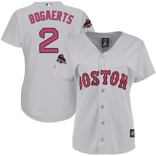 Red Sox #2 Xander Bogaerts Grey Road 2018 World Series Champions Women's Stitched MLB Jersey Red Sox #2 Xander Bogaerts Grey Road 2018 World Series Champions Women's Stitched MLB Jersey
