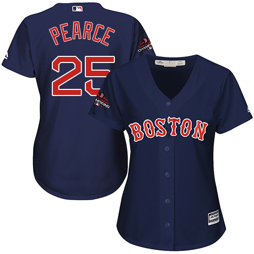 Red Sox #25 Steve Pearce Navy Blue Alternate 2018 World Series Champions Women's Stitched MLB Jersey Red Sox #25 Steve Pearce Navy Blue Alternate 2018 World Series Champions Women's Stitched MLB Jersey
